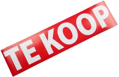 Te koop sticker - 400 x 100 mm