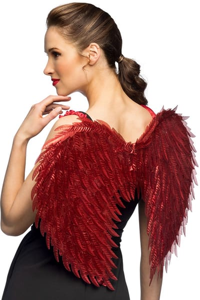 Boland - Vleugels engel Glam rood Rood - Volwassenen - Vrouwen - Engel - Godin - Fantasy