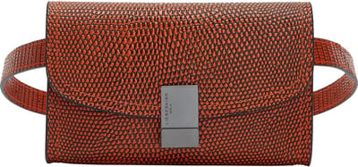 LIEBESKIND BERLIN Leren Gordeltas Avondtas Flare Lizard Crossbody Brillant Orange Oranje