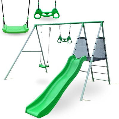 Speeltuin voor Kinderen - Buitenspeeltoestel - Buiten Spelen - XXL Multifunctioneel - 290x280x196 cm