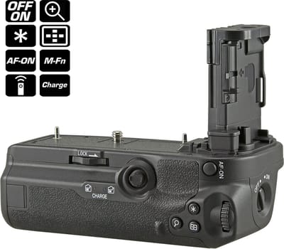Jupio Battery Grip for Canon EOS R5 /R5c / R6 / R6 Mark II (BG-R10) + 2.4 Ghz Wireless Remote