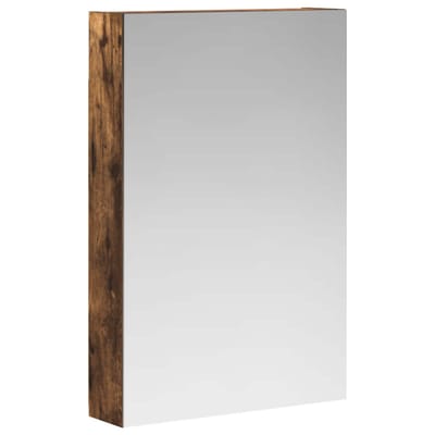 vidaXL - Badkamerspiegelkast - Rook - Eiken - 40 - x - 10,5 - x - 60,5 - cm - Bewerkt - hout