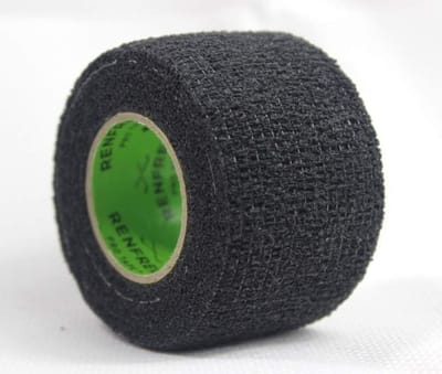 Stretch Grip Hockey Tape 38mm voor Eishockey – Zwart, 5,50 m