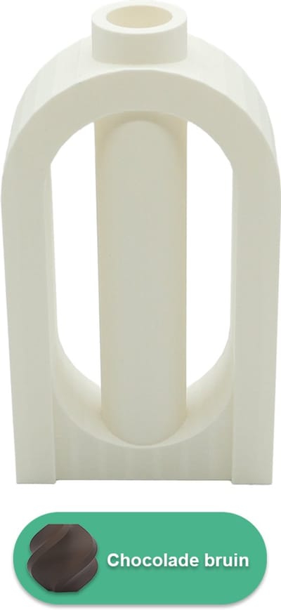 Amora organische vaas – Decoratieve vaas - Chocolade Bruin - 3d geprinte vaas – geschikt voor droogbloemen - 20CM
