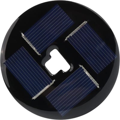 Zonnebatterij Module Board - Klein Zonnepaneel - Outdoor Gadgets Voeden - Weerbestendig Ontwerp - Diameter 65mm - Zwart