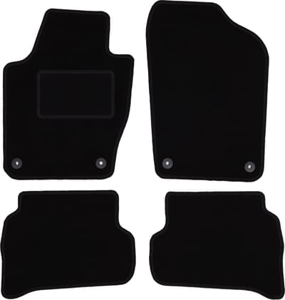 Zwarte veloursmatten voor: Seat Ibiza IV 6J hatchback, ST, stationwagen (2008-2017)