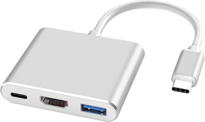 USB-C 3-in-1 adapter Hub - 4K HDMI - USB 3.0 - Zilver - Provium