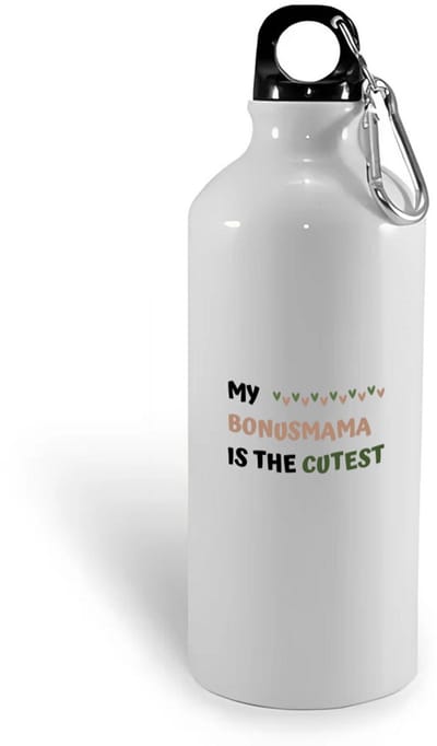 Hacebo® - my bonusmama is the cutest waterfles - Mama - schattige bonusmoeder - Moeder cadeautjes - moederdag - verjaardagscadeau - verjaardag - cadeau - geschenk - kado - gift - moeder artikelen - water fles - 400ML