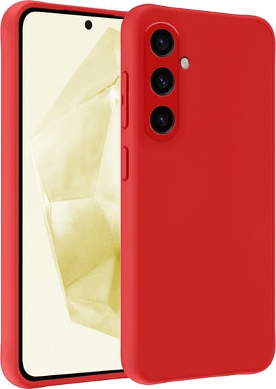 Hoesje - Geschikt voor Samsung Galaxy A35 - Sterk & Shockproof - Hoes Cover - Siliconen Case - Telefoonhoesjes - Rood