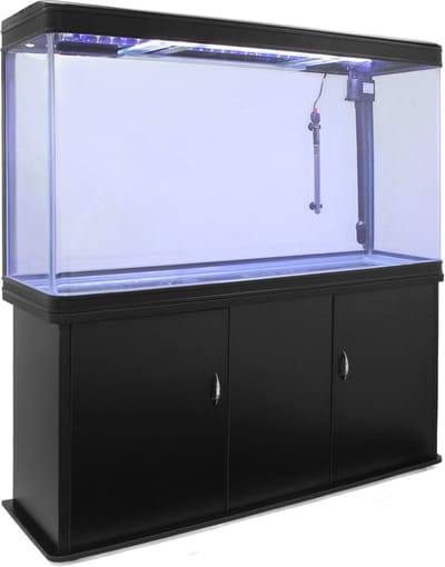 Aquarium & meubelset 300l - zwart - 120x70x39 cm - met led-verlichting