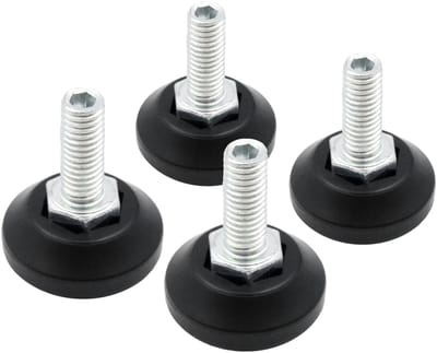 Dailygoods - 4 Verstelbare Pootjes Ø 30 mm M8 x 20 - Stelschroef voor Meubels en Machines