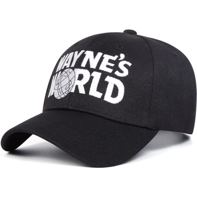 Unisex Wayne'S World Borduur Baseballpetten Lente En Herfst Buiten Verstelbaar Casual Petten Zonbescherming Pet Sportpet black