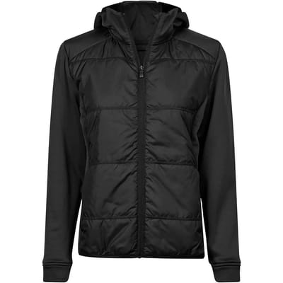 Tee Jays - Women´s Hybrid-Stretch Hooded Jacket - Black - S