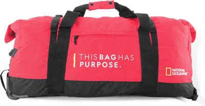 National Geographic Opvouwbare Reistas met wielen / Weekendtas - Vegan - 92 Liter (L) - Pathway - N10444 - Rood - Rood