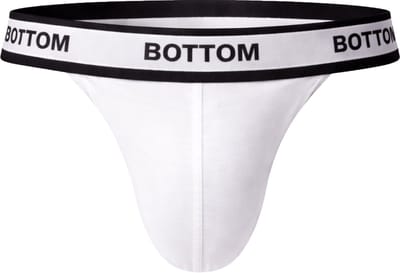 Barcode Berlin Suspender BOTTOM White-Black - MAAT S - Heren Ondergoed - String voor Man - Mannen Thong