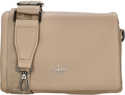 Charm London Pentonville Schoudertas - Crossbody - Schouderband - Overslag - Zand