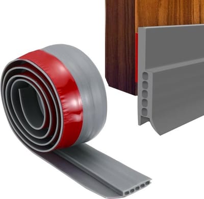Siliconen deurspleetafdichtingsstrip-Winddichte strip voor de onderkant van de deur-Vullende en afdichtende strip voor de deurspleet-Zelfklevende deurspleetafdichtingsstrip voor binnen-en buitendeuren-Winddicht-stofdicht-waterdicht-geluiddicht