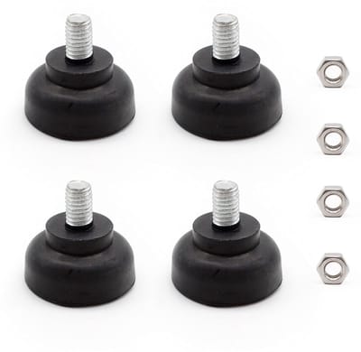 Dailygoods- Meubelpoten Verstelbaar - Meubelverhoger - Tafelpoten - Schroefpoten - Set van 4 - Duurzaam Materiaal: IJzer/Rubber - Meubelvoeten