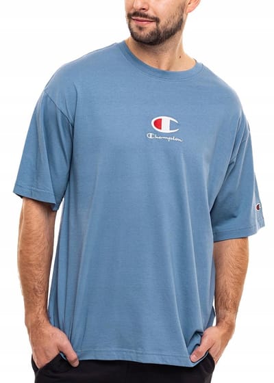 Champion T-shirt Heren - Blauw - Katoen - Maat XXL