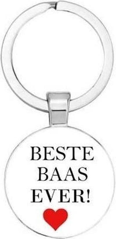Akyol - Beste baas ever Sleutelhanger - Werk - Beste baas - Leuke kado voor je baas - 2,5 x 2,5 CM