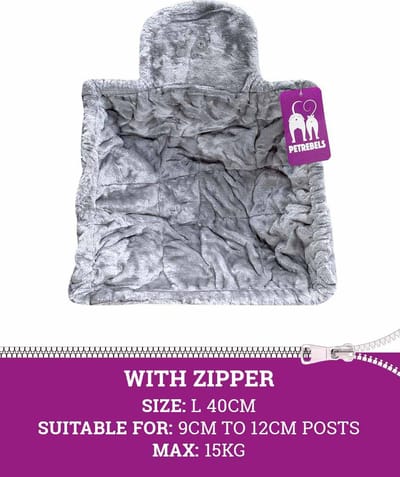 Petrebels Hangmat Sleeper ZIP square L 40cm - Grey