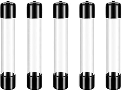 Dailygoods- Opbergbuizen 5 Stuks - Doorzichtige Plastic Buizen - Met Deksel 2,3 cm - 16,5 x 3,1 cm - Voor Wierookstokjes/Kralen - Schuifdeksel Opslag - Opslagbuis