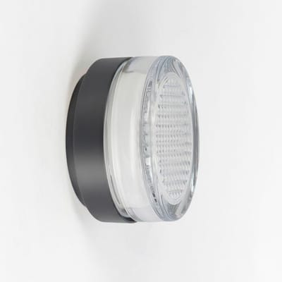 KS Verlichting opbouwspot - Mason - wandlamp - plafondlamp - zwart - Ø13cm - LED - aluminium - glazen venster