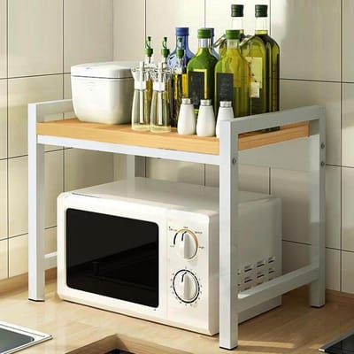 Magnetron plank standaard - Keukenrek - Ruimte maximaliseren - Flexibele configuraties - Dubbel of drielaags - Kersen