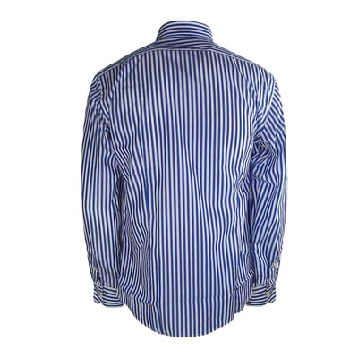 Aquascutum Heren Gestreept Overhemd Met Lange Mouwen (Donkerblauw)