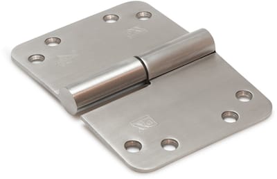 Paumelle - RVS geborsteld - RVS - Dulimex - Dulimex kogelstiftkantelaaf RVS ronde hoek 125x89mm SKG3 DIN links