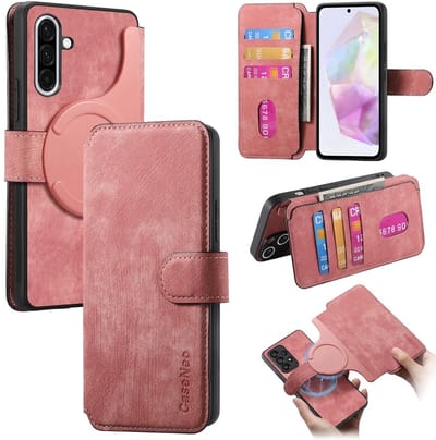 CaseNeo Hoesje - Geschikt voor Samsung Galaxy A36 Hoesje - CaseNeo 2-in-1 Book Case & Back Cover - Roze