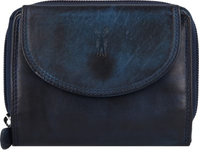 Jack Kinsky Nelson Portemonnee RFID Leer 12,5 cm - Jongens - Horizontaal - marine