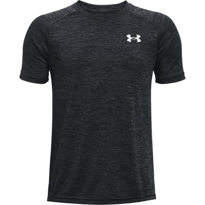 Under Armour Tech T-shirts Kinder - Zwart - Maat 137 - 149 CM - Poly Jersey