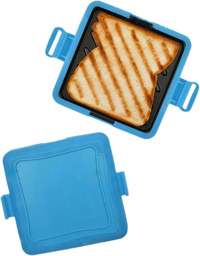Kaas Grillapparaat - Sandwichmaker - Ontbijt Maken - Rookvrij Draadloos - 16 cm - Blauw