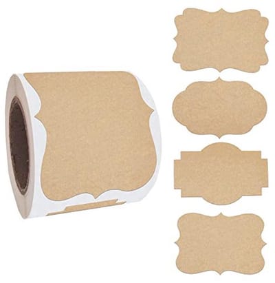 Zelfklevende Kraft Labelstickers - 200 Stuks - Bruine Cadeaulabels en Etiketten voor Potten, Flessen en Geschenken