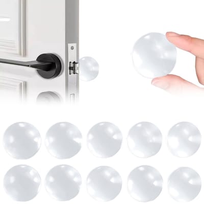 Allecto - Transparante Rubberen Deurstoppers - Zelfklevende Stoppers - Perfecte Wandbescherming - Transparant - Geschikt voor Glazen en Houten Oppe...