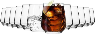 KROSNO | Water Sap Tumbler Drinkglazen | Set van 12 stuks - 400 ml | Loodvrij kristalglas | Splendour Collectie | Perfect voor Thuis, Restaurants en Feesten | Vaatwasser Veilig
