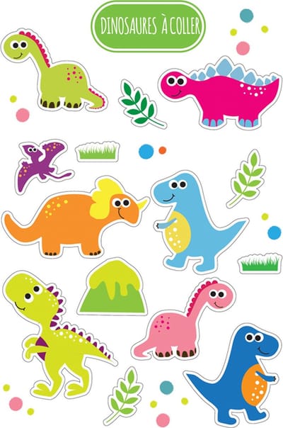 Stickers - Dinosaursussen Felgekleurd Cartoon - Scrapbook Hobby DIY Stickervel - 2-6.5cm - 28 Stuks