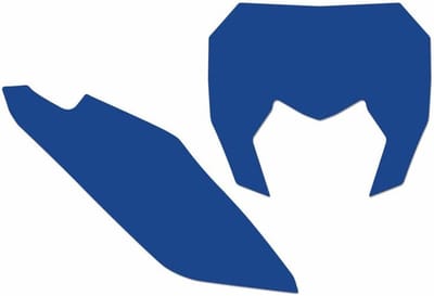Platen Set - Motorkleding - Offroad Gebruik - Speciale Dikte 0.4mm - 3-Delig - Zwart Blauw