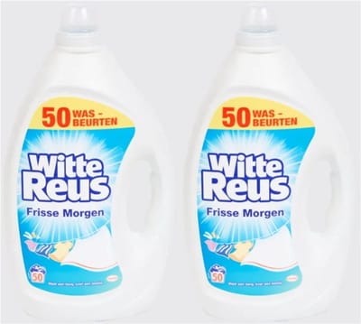 Witte Reus wasmiddel Frisse Morgen 50 wasbeurten x2