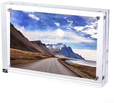 Dailygoods- Fotolijst Stevig Acryl - Fotolijst 7,5x10,5 cm - Magnetische Fotolijst - Staande/Landschaps Fotolijst - Bureaublad Decoratie - Eenvoudig Schoon te Maken - Fotohouder