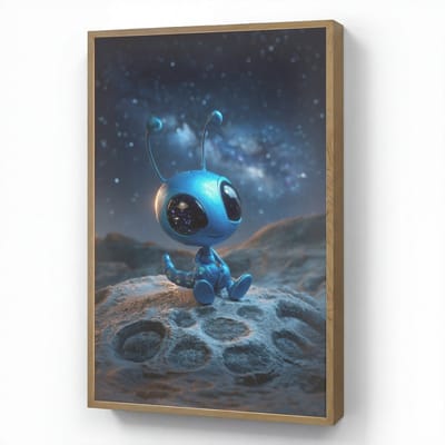 Nachtlampje 70x100 cm - Kinder lamp - Ruimtewezen - Blauw - Galaxy - Tafellamp kinderkamer draadloos - Slaapkamer lampje - Bedlamp kinderen - Kinderlampje - Wandlamp babykamer - Nachtlampjes