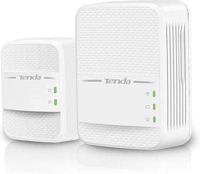 DrPhone TND1 WiFi Extender  - Powerline Adapter met Dual Band WiFi - 2,4 GHz + 5 GHz(11ac) - Gigabit Poort - Plug & Play - Unieke Homeplug AV2 - Wifi Clone - Wit
