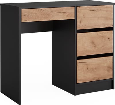 Vicco Sherry Kaptafel – 90 x 75 cm Zonder spiegel Antraciet/gouden eik