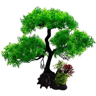 Decoratie van kunstmatig plastic dennenhout voor aquariums, accessoires voor huis en tuin, benodigdheden voor waterdieren. green