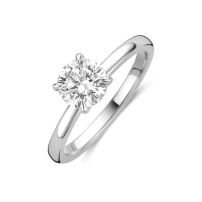 Zilveren Gerhodineerde Ring met Zirkonia 1341397 – 925 Zilver