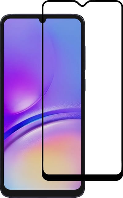 Smartphonica Screenprotector Geschikt voor Samsung Galaxy A05 - Full Cover Tempered Glass with Round Edge - Gehard glas met Afgeronde Hoeken geschikt voor Samsung Galaxy A05