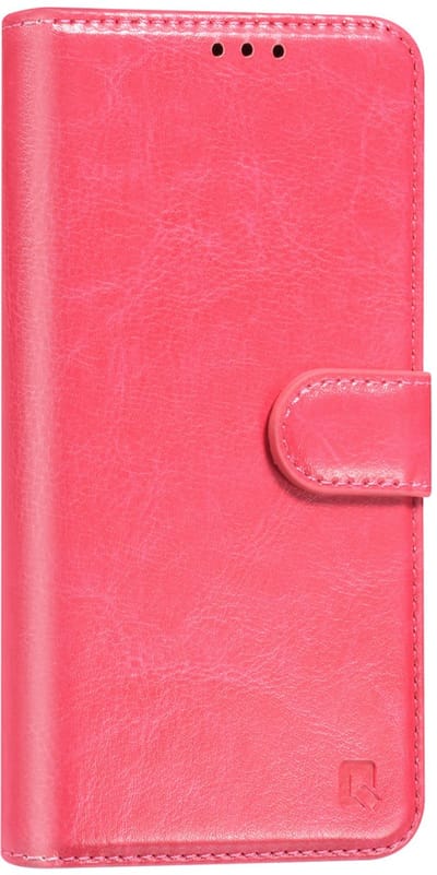 TUNIQ telefoonhoesje voor Samsung Galaxy S25 - Boekmodel voor 3 pasjes - Magneetsluiting - Felroze