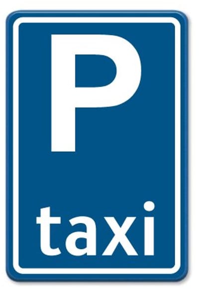 Parkeerbord Taxi - blauw - Weerbestendig Aluminium - 40x60 cm - Bevestiging: Zonder bevestiging (alleen het bord)