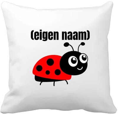 Akyol - lieveheersbeestje met eigen naam Kussen hoes - Lieveheersbeestje - lieveheersbeestje liefhebbers - iemand die houdt van lieveheersbeestjes - verjaardag - cadeau - kado - 40 bij 40 cm